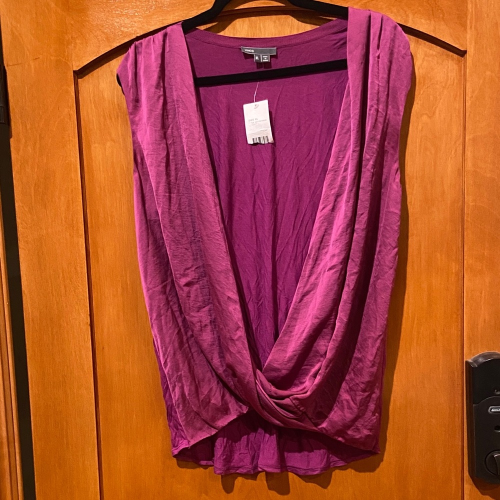 Vince Purple Drape Blouse
